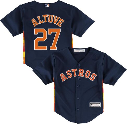 Outerstuff Jose Altuve Houston Astros MLB للرضع من عمر 12 إلى 24 شهرًا، قميص رياضي بديل باللون الكحلي in Saudi Arabia