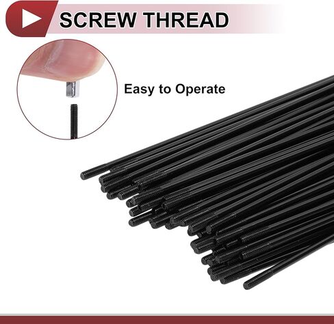 72 Set 13G Bicycle Spokes 205mm Bike Wheel Spokes Carbon Steel Black in Kuwait