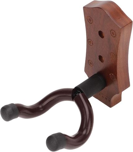 Drfeify Black Walnut Guitar Wall Mount Holder 2pcs, Prevents Wear and Tear, Spacesaving Design for Bedrooms, Children's Rooms in Saudi Arabia