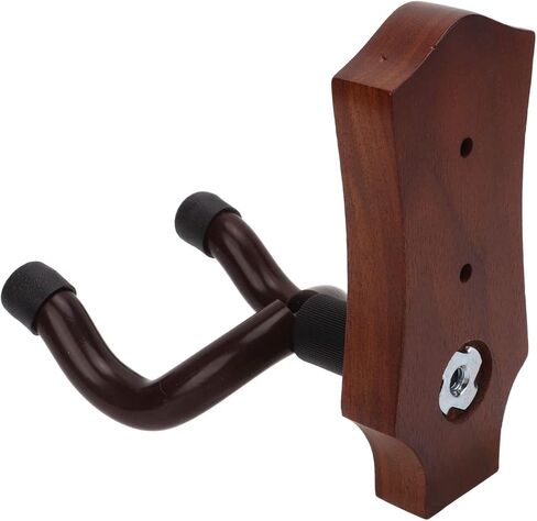 Drfeify Black Walnut Guitar Wall Mount Holder 2pcs, Prevents Wear and Tear, Spacesaving Design for Bedrooms, Children's Rooms in Saudi Arabia