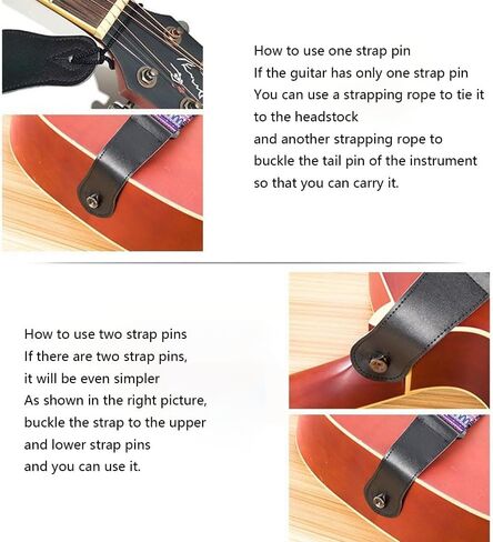 Widened Polyester Printed Guitar Strap for Standard Size Folk Guitars/Electric Guitars/Bass/Classical Guitars in Saudi Arabia