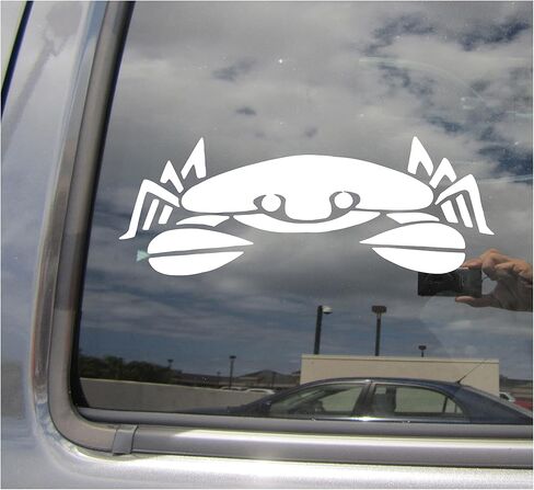 Dungeness Crab - Seafood Crabbing Car Truck Van Moped Helmet Hard Hat Auto Automotive Craft Cup Tumbler Laptop Vinyl Decal Bumper Window Wall Sticker 01728 in Saudi Arabia