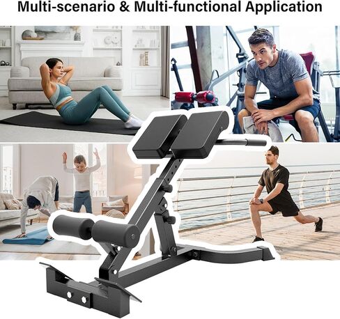Roman Chair Back Extension - Multifunctional Exercise Bench - Strength Training Supplies, Back Hyperextension Machine for Core Buttocks Thighs in Saudi Arabia