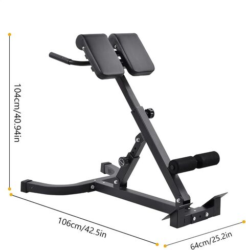 Hyperextension Roman Chair - Folding Roman Chair Bench - Strength Training Supplies, Back Hyperextension Machine for Core Buttocks Thighs in Saudi Arabia
