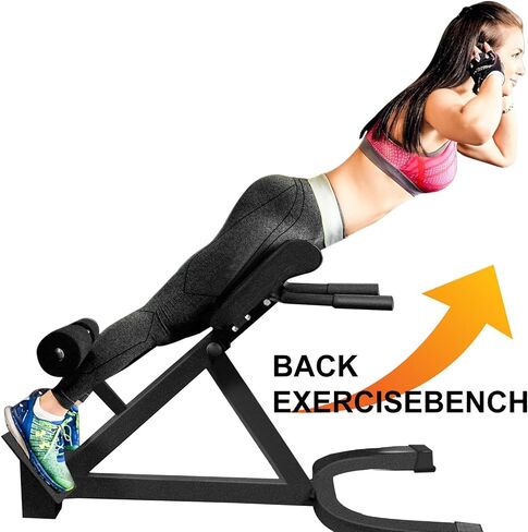 Foldable Roman Chair - Folding Heavy-Duty Exercise Bench,Adjustable Lower Back Extension Machine, Back Exercise Equipment, Strength Training Supplies in Saudi Arabia