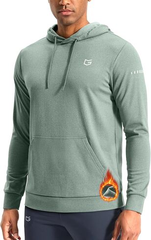 G Gradual Men's Fleece Hoodie Long Sleeve Athletic Workout Shirts Winter Warm Soft Hooded Sweatshirts for Men with Pockets in Saudi Arabia