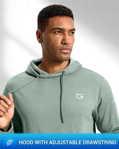 G Gradual Men's Fleece Hoodie Long Sleeve Athletic Workout Shirts Winter Warm Soft Hooded Sweatshirts for Men with Pockets in Saudi Arabia