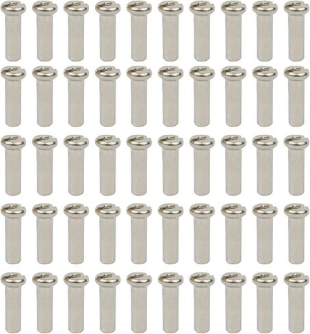 XISAOK 50pcs Metal Mountain Bike Wheel Spoke Nipple Replacement for 12G 13G 14G Spoke Road Mountain Bicycles Part Accessories in Saudi Arabia