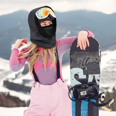 Oversize Fleece Balaclava Over Helmet Windproof Ski Mask Breathable Waterproof Warmer Helmet Hood Winter Hooded Scarf Face Mask Hat for Women Men Ski Snowboard in Saudi Arabia