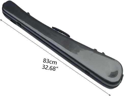 Generic Bass Bow Holder with Cello Bow Compartment, Carbon Fiber Case for Travel, black in Kuwait