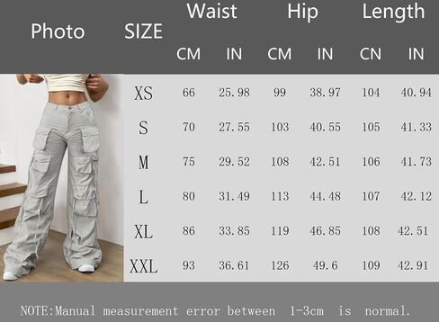 Wide Leg Cargo Pants for Women Casual Elastic High Waisted Multiple Pockets Baggy Jogger Hiking Workout Pants in Saudi Arabia