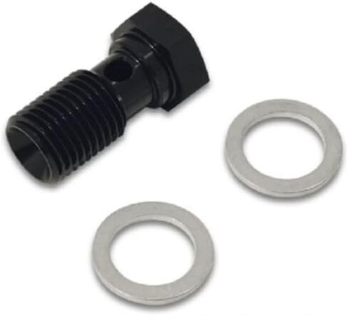 Vibrant For Aluminum Banjo Bolt w/ 2 Washers (M12x1.25 20mm LG) Anodized Black | 11456 in Saudi Arabia
