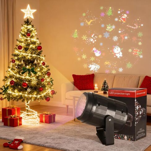 Christmas LED Projector Lights Outdoor Snowflake Spotlight Lamp for Indoor Xmas Holiday Decorations in Saudi Arabia