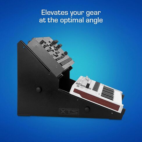 2-Tier XTS Desktop Stand, Adjustable Length from 10.6" - 18.5" for Sampler/Synth/MIDI Controller/Drum Machine, fits MPC Live 2/MPC One/TR-8S/Analog Rytm/Octatrack, easy to assemble and resize in Kuwait