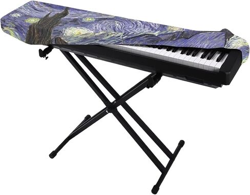 Keyboard Cover,Keyboard Dust Cover,Piano Accessories,Starry Night Piano Keyboard Cover,Starry Night Print Large in Saudi Arabia