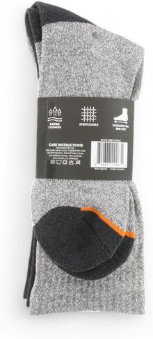 Michael Ellis BIG Work Boot & Hiking Socks Grey 2-Pack - EXTRA Wide (Men's Size 16-22) in Saudi Arabia