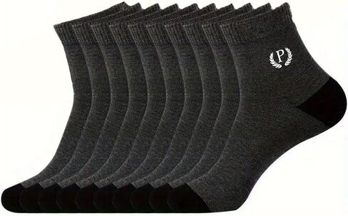 Men's Mid Length Socks, Soft and Comfortable, Suitable for Daily Outdoor Wear (10 Pairs) in Saudi Arabia