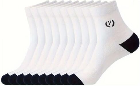 Men's Mid Length Socks, Soft and Comfortable, Suitable for Daily Outdoor Wear (10 Pairs) in Saudi Arabia