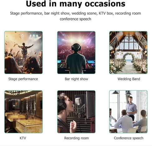 وحدة تحكم خلاط صوت 8 قنوات - خلاط استوديو تسجيل USB بلوتوث مع ريفيرب FX | طاقة فانتوم 48 فولت ومشغل MP3 | لايف دي جي كاريوكي in Kuwait