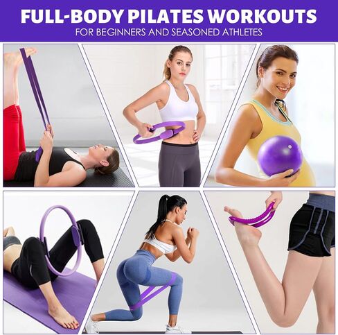 Better me Pilates Essentials kit for Women 13 Pieces, Pilates kit for Home Workouts Women Includes Yoga Rings, 12-inch Pilates Balls and 5-Piece Stretch Strap Pilates kit,Better me Pilates kit in Saudi Arabia