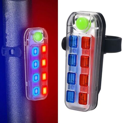 Mini Waterproof Shockproof Police Light LED 5 Flash Mode Bicycle Bike Cycling Rear Light Safety Warning Tail Light Lamp Bike Accessories in Saudi Arabia