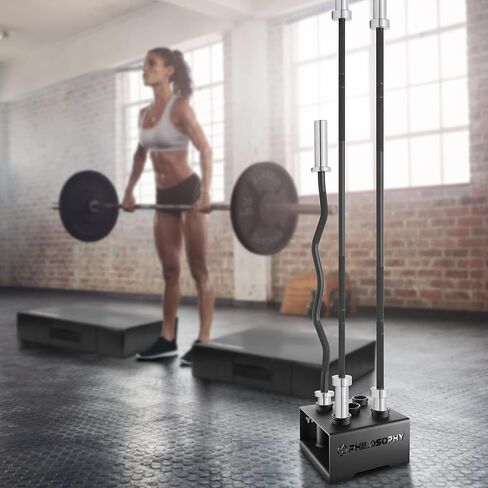 حامل الأثقال العمودي من Philosophy Gym - حامل تخزين 5 بار لقضبان أولمبية مقاس 2 بوصة in Kuwait