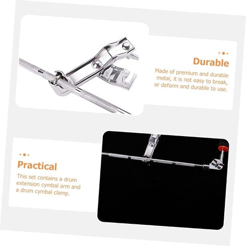 VANZACK Adjustable Drum Extension Arm Clamp Set Boom Cymbal Arm with Clamp for Drum Set for Percussion Instruments in Saudi Arabia