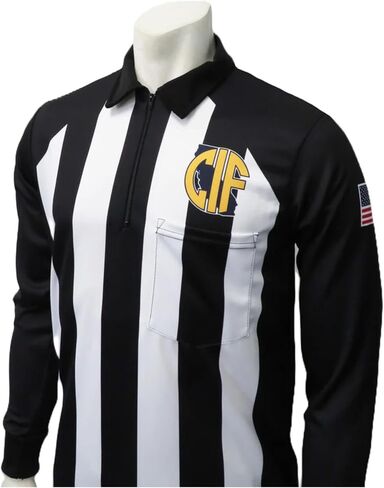 Smitty | USA-161CIF-CFOA | Body Flex Polyester Referee Long Sleeve Shirt Football Official Lacrosse USA Flag in Saudi Arabia