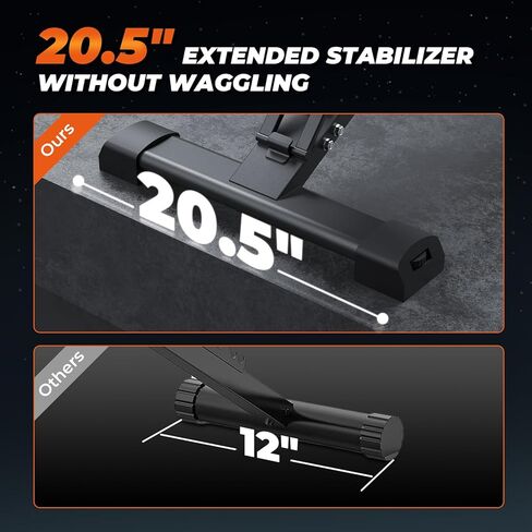 مقعد وزن قابل للتعديل بوزن 800 رطل - مكبس تمرين قابل للطي مع قاعدة ممتدة 20.5 بوصة لصالة الألعاب الرياضية المنزلية، مقعد تدريب القوة المنحدر القابل للطي لتمرين الجسم بالكامل - إصدار 2025 in Kuwait