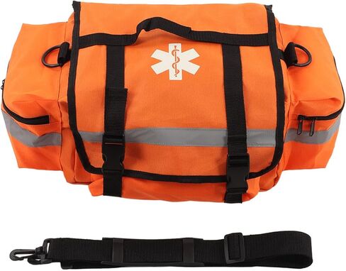 Drfeify Emergency Trauma Bag, 17 x 11 x 7 inches, Orange First Responder Medical Kit with Reflective Straps in Saudi Arabia