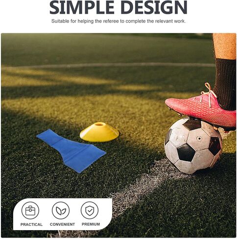 Milisten Football Referee Bean Bag 2pcs Football Referee Accessories Referee Throw Down Single Sided Long Oxford Neck Bean Bag Officials Choice for Football Games Party Accessory Blue in Saudi Arabia