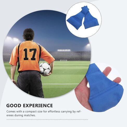 Milisten Football Referee Bean Bag 2pcs Football Referee Accessories Referee Throw Down Single Sided Long Oxford Neck Bean Bag Officials Choice for Football Games Party Accessory Blue in Saudi Arabia
