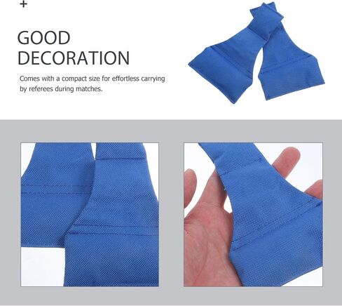 Milisten Football Referee Bean Bag 2pcs Football Referee Accessories Referee Throw Down Single Sided Long Oxford Neck Bean Bag Officials Choice for Football Games Party Accessory Blue in Saudi Arabia