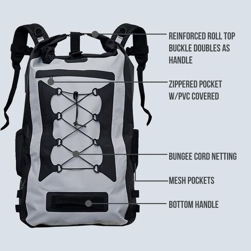 55L XL Dry Bag Backpack. Premium Waterproof Backpack with Padded Shoulder Straps. PVC Construction. Keep Your Gear Dry in Saudi Arabia