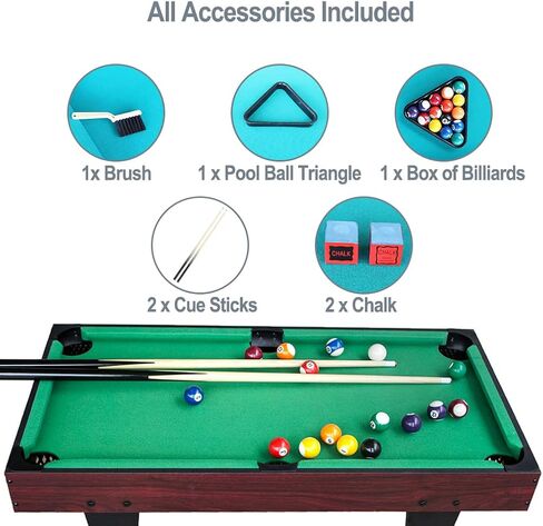 طاولة بلياردو فوشير، طاولة بلياردو صغيرة، مجموعة ألعاب السنوكر على الطاولة طاولة بلياردو محمولة مع إشارات وكرات ومثلث الأرفف in Kuwait