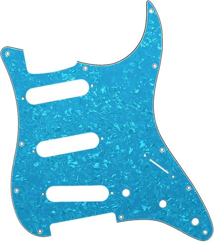 3-Ply 11 Hole SSS Guitar Pickguard - for ST/Strat Style forUSA/Mexico Fender Stratocaster/Strat (Blue pearl) in Saudi Arabia