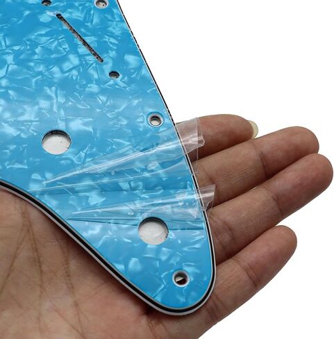 3-Ply 11 Hole SSS Guitar Pickguard - for ST/Strat Style forUSA/Mexico Fender Stratocaster/Strat (Blue pearl) in Saudi Arabia