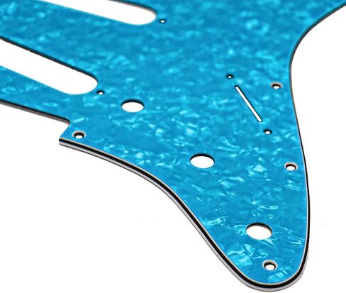 3-Ply 11 Hole SSS Guitar Pickguard - for ST/Strat Style forUSA/Mexico Fender Stratocaster/Strat (Blue pearl) in Saudi Arabia