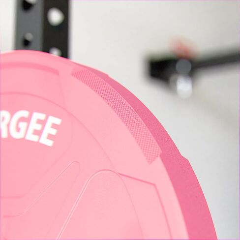 Synergee Pink Bumper Plates – Durable Olympic Weight Plates, Low-Bounce Rubber for Strength Training, Powerlifting, and Functional Workouts. in Saudi Arabia