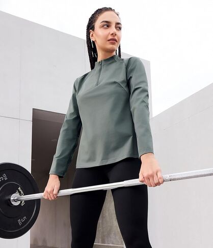 Junlan Sauna Shirt for Women - Long Sleeves Waist Trainer Vest for Gym Workout in Kuwait