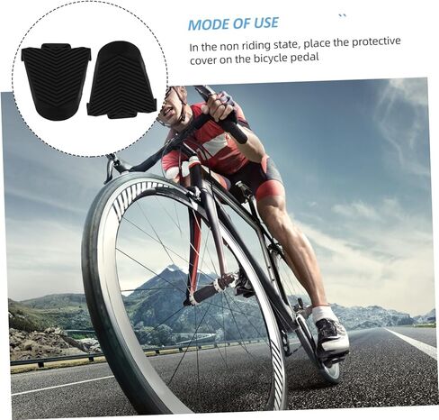 أغطية مرابط الدراجة لأحذية ركوب الدراجات على الطرق، واقيات مرابط الدواسات المطاطية، زوج واحد لتعزيز القبضة والمتانة in Kuwait