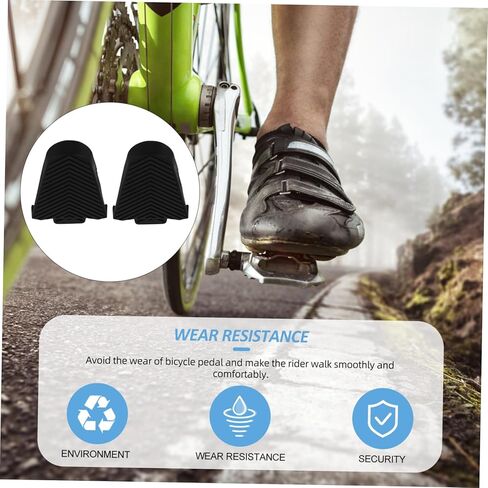 أغطية مرابط الدراجة لأحذية ركوب الدراجات على الطرق، واقيات مرابط الدواسات المطاطية، زوج واحد لتعزيز القبضة والمتانة in Kuwait