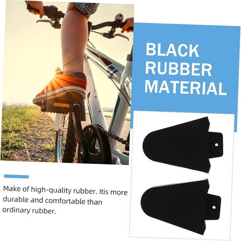 أغطية مرابط الدراجة لأحذية ركوب الدراجات على الطرق، واقيات مرابط الدواسات المطاطية، زوج واحد لتعزيز القبضة والمتانة in Kuwait