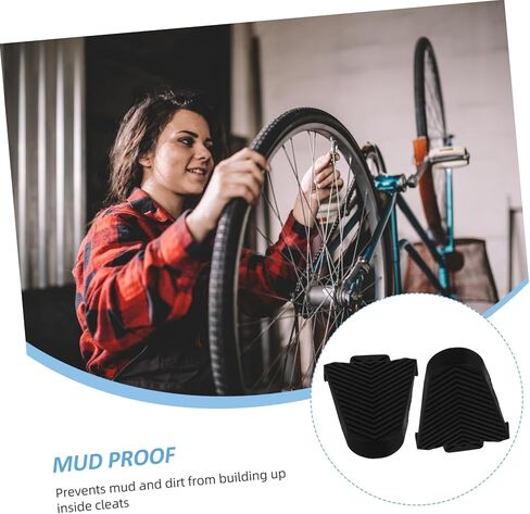 أغطية مرابط الدراجة لأحذية ركوب الدراجات على الطرق، واقيات مرابط الدواسات المطاطية، زوج واحد لتعزيز القبضة والمتانة in Kuwait