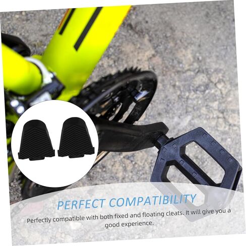 أغطية مرابط الدراجة لأحذية ركوب الدراجات على الطرق، واقيات مرابط الدواسات المطاطية، زوج واحد لتعزيز القبضة والمتانة in Kuwait