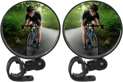 1 Pair 3.1 Inch Diameter Rear View Mirror Adjustable Angle Round Universal Rearview Mirror for Wheelchair Scooter in Saudi Arabia