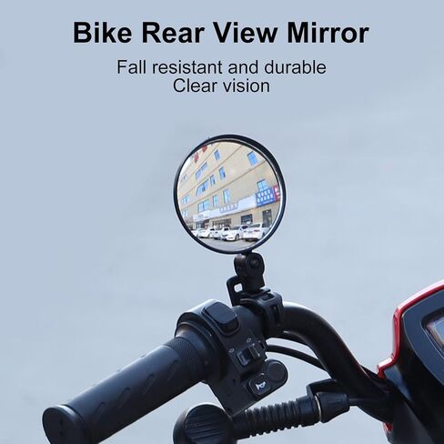 1 Pair 3.1 Inch Diameter Rear View Mirror Adjustable Angle Round Universal Rearview Mirror for Wheelchair Scooter in Saudi Arabia