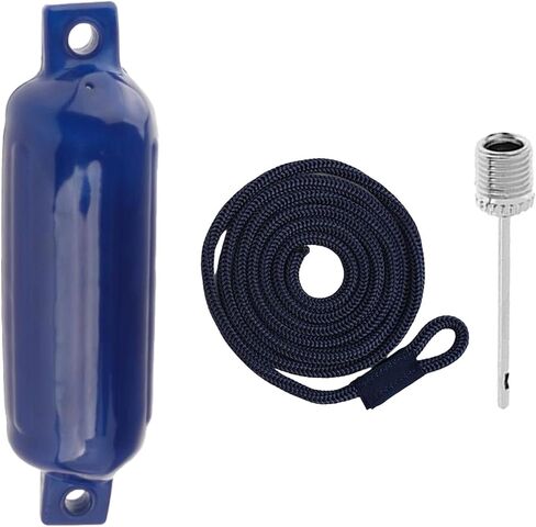 Motorcycle Repair Boat Mooring Buoy Boat for Fender 11x40cm Waterproof Protection Marine for Fender for Docking Anchor Inflatable Boat for Fenders Bumpers Easy to Replace(Black White Rope) in Saudi Arabia