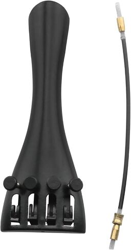 E-outstanding Aluminum Violin Bridge 4/4 with 4 Fine Tuners, Violin Tailpiece, Black in Saudi Arabia