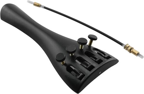E-outstanding Aluminum Violin Bridge 4/4 with 4 Fine Tuners, Violin Tailpiece, Black in Saudi Arabia
